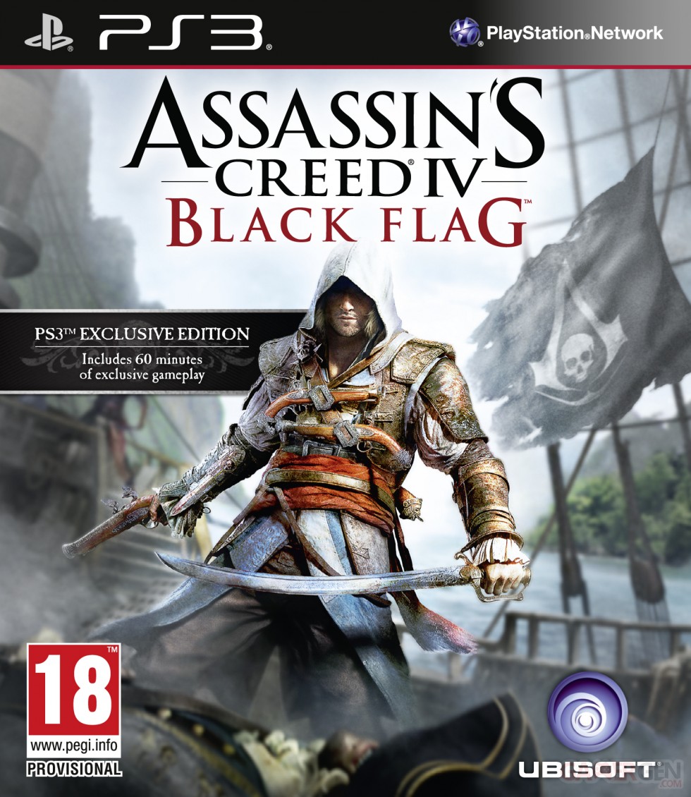 Assassin\'s Creed 4 IV Black Frag Jaquette Cover PS3