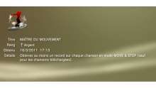 Danc Dance revolution New Moves - trophees - ARGENT -  2