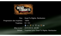 Dead to Rights Retribution trophee 1