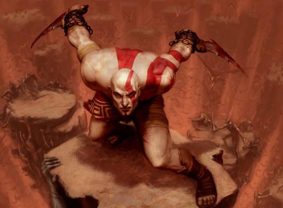 God of War Kratos bleu 3