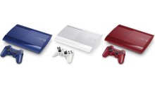 PlayStation 3 Super Slim bleue blanc rouge