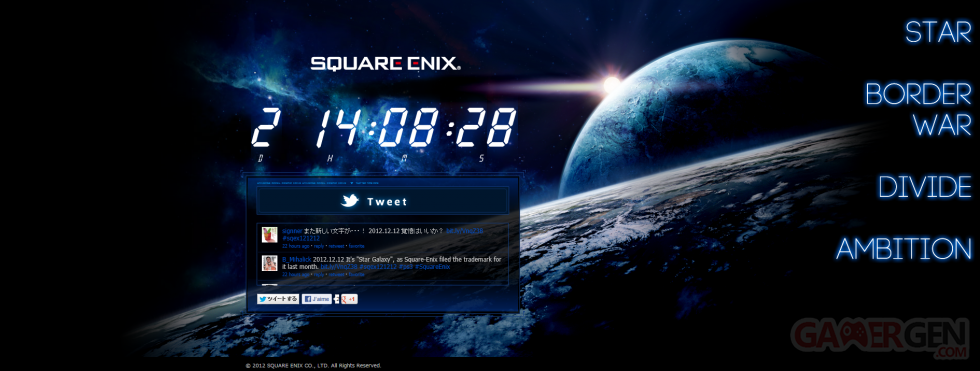 Square Enix compte à rebours screenshot 09122012