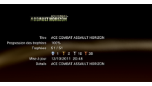 Ace Combat Assault Horizon - Trophées - LISTE  1