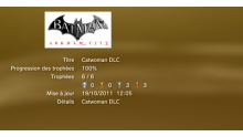 Batman Arkham City CATWOMAN DLC trophées LISTE 1