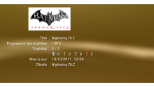 Batman Arkham City NIGHTWING DLC trophées LISTE
