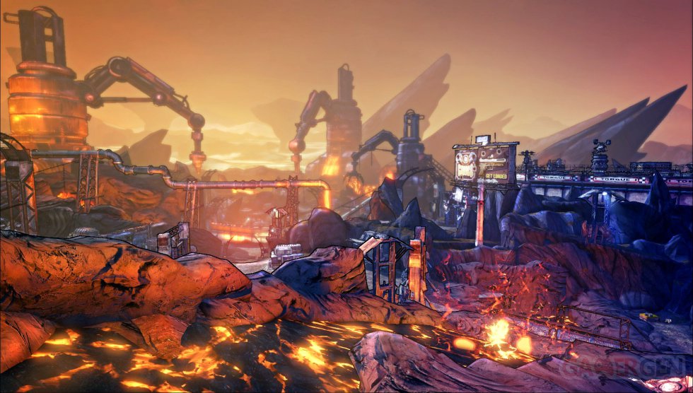 BORDERLANDS 2 DLC2 Le Carnage Sanglant de M. Torgue Screenshot Lava Land
