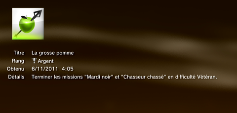 Call of Duty MW3 - Modern Warfare 3 - Trophées - ARGENT  1