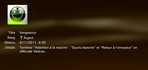 Call of Duty MW3 - Modern Warfare 3 - Trophées - ARGENT  3