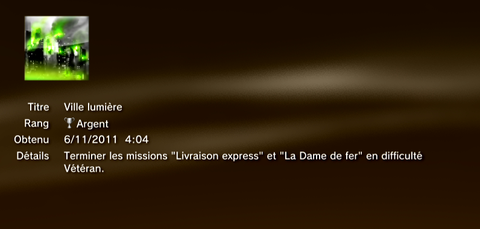 Call of Duty MW3 - Modern Warfare 3 - Trophées - ARGENT  4
