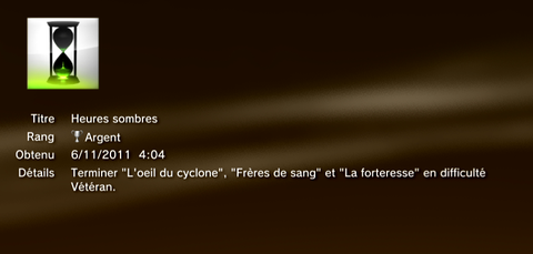 Call of Duty MW3 - Modern Warfare 3 - Trophées - ARGENT  5