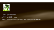 Call of Duty MW3 - Modern Warfare 3 - Trophées - BRONZE 01