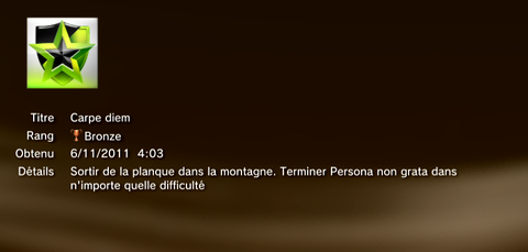 Call of Duty MW3 - Modern Warfare 3 - Trophées - BRONZE 04
