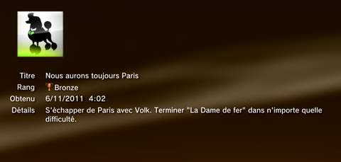 Call of Duty MW3 - Modern Warfare 3 - Trophées - BRONZE 11