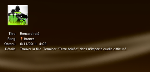 Call of Duty MW3 - Modern Warfare 3 - Trophées - BRONZE 15