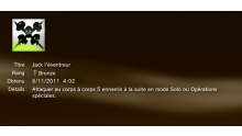 Call of Duty MW3 - Modern Warfare 3 - Trophées - BRONZE 18