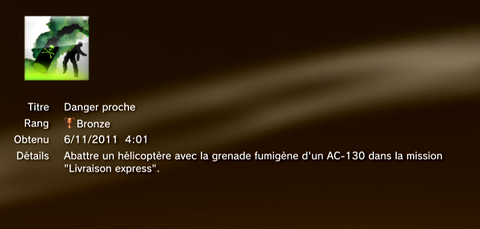 Call of Duty MW3 - Modern Warfare 3 - Trophées - BRONZE 24