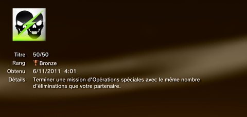 Call of Duty MW3 - Modern Warfare 3 - Trophées - BRONZE 27