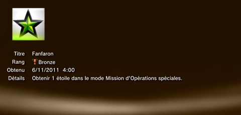 Call of Duty MW3 - Modern Warfare 3 - Trophées - BRONZE 35