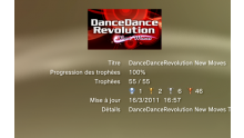 Danc Dance revolution New Moves - trophees - LISTE -  1