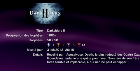 DarkSiders II - Trophées - LISTE -  1