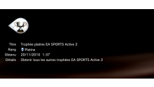 EA Sports Active 2 PS3 trophees PLATINE  1