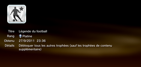 FIFA 12 - Trophées - PLATINE 01