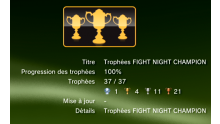 Fight Night Champion - Trophées - LISTE - 1