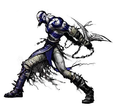 God of War Kratos bleu 1