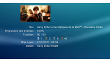 Harry Potter -Les reliques de la mort - trophees LISTE   1