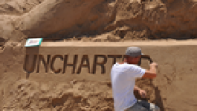 IDEF 2011 Uncharted 3 sculpture en sable vignette