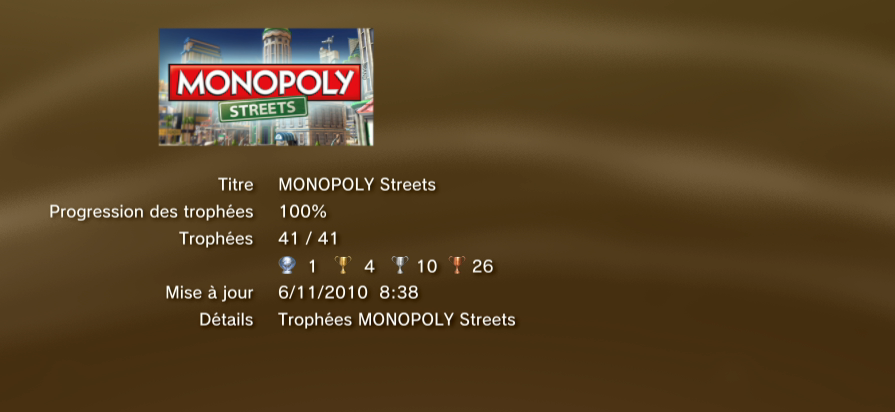 Monopoly streets trophees LISTE PS3 PS3GEN 01