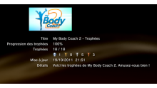 My Body Coach 2 - trophées -LISTE 1