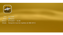 NBA 2K12 -  trophées PLATINE