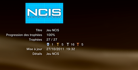 NCIS - Trophées - LISTE 1