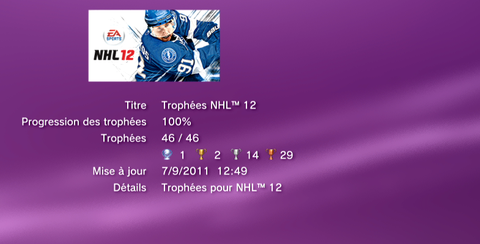 NHL 12 Trophées LISTE  1
