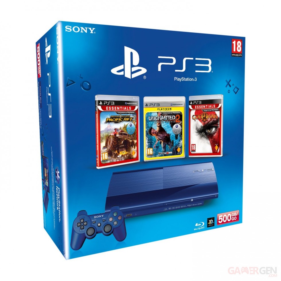 PlayStation 3 Super Slim Bleue