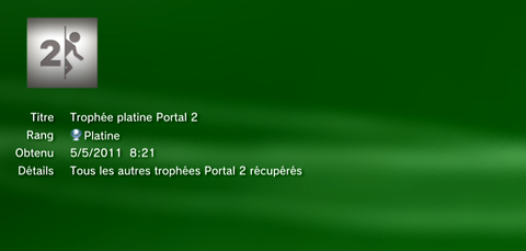 Portal 2  Trophees PLATINE  1
