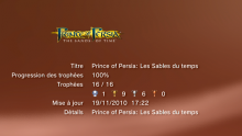 Prince of Persia Trilogy - les sables du temps trophees LISTE             1