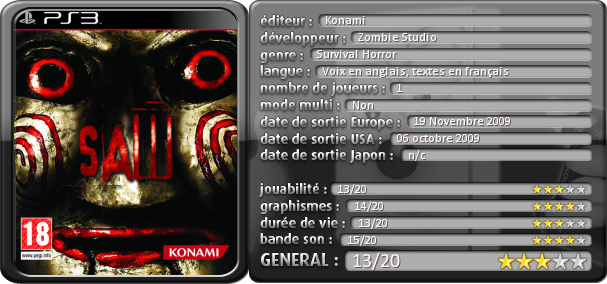 Saw Test Ps3 PlayStation Xbox 360 tableau