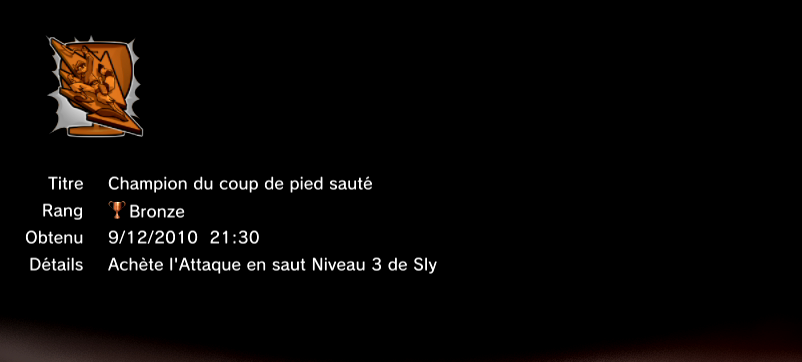 Sly Trilogy - Sly 3 - trophees BRONZE 22