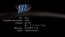 Sly Trilogy - Sly 3 - trophees LISTE 1
