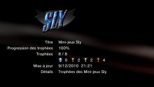 Sly Trilogy - Sly Mini-jeux - trophees LISTE 1