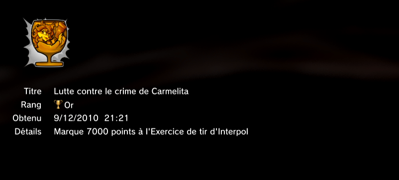 Sly Trilogy - Sly Mini-jeux - trophees OR 2