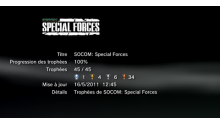 Socom special forces trophees LISTE 1