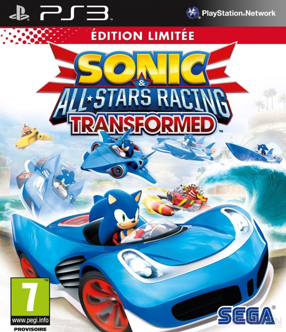 Sonic & All Stars Racing Transformed jaquette covers  21.12.2012