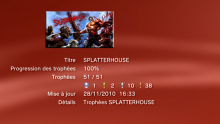 SplatterHouse Trophees PS3 LISTE      1