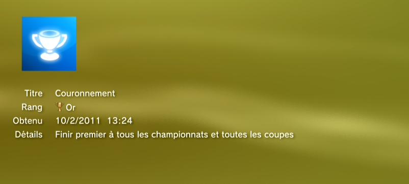 Test Drive Unlimited 2 - Trophees - OR 2