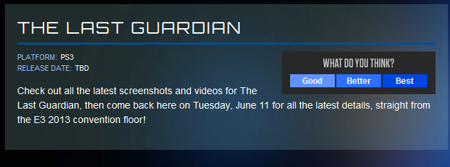 The Last Guardian E3