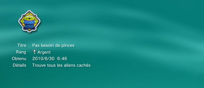 Toy Story 3 Trophees argent  8