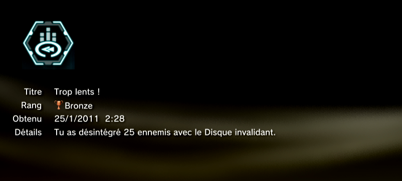 TRON trophées PS3 BRONZE 20